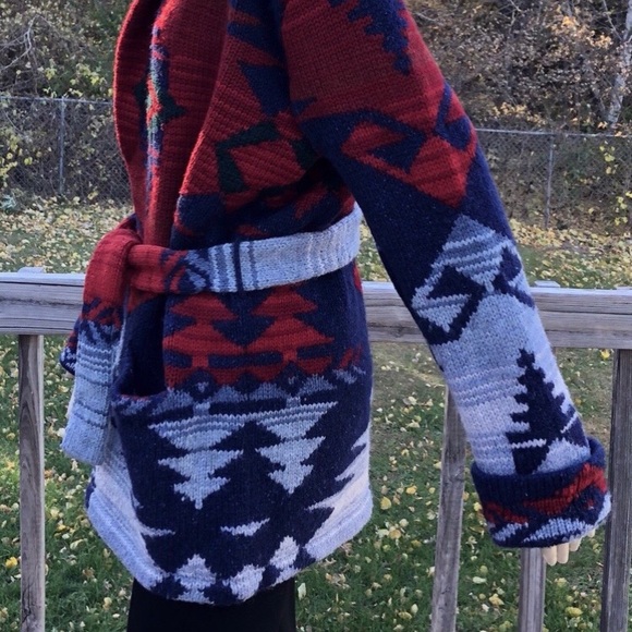 Ralph Lauren Hand Knit Belted Sweater Jacket - Picture 4 of 7